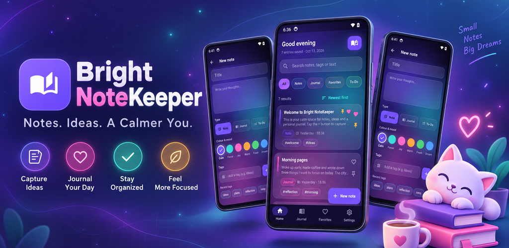 Bright NoteKeeper application banner
